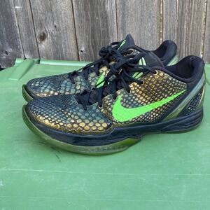 Nike Kobe 6 Supreme Rice 446442-301 Men's Basketball Shoes Size 12 Snake Skin